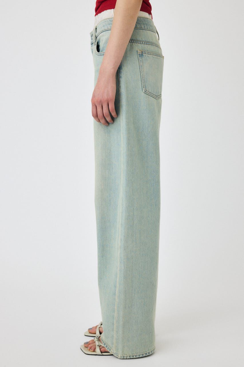 MOUSSY「BOXER LAYERED STRAIGHT デニム」|デニム|