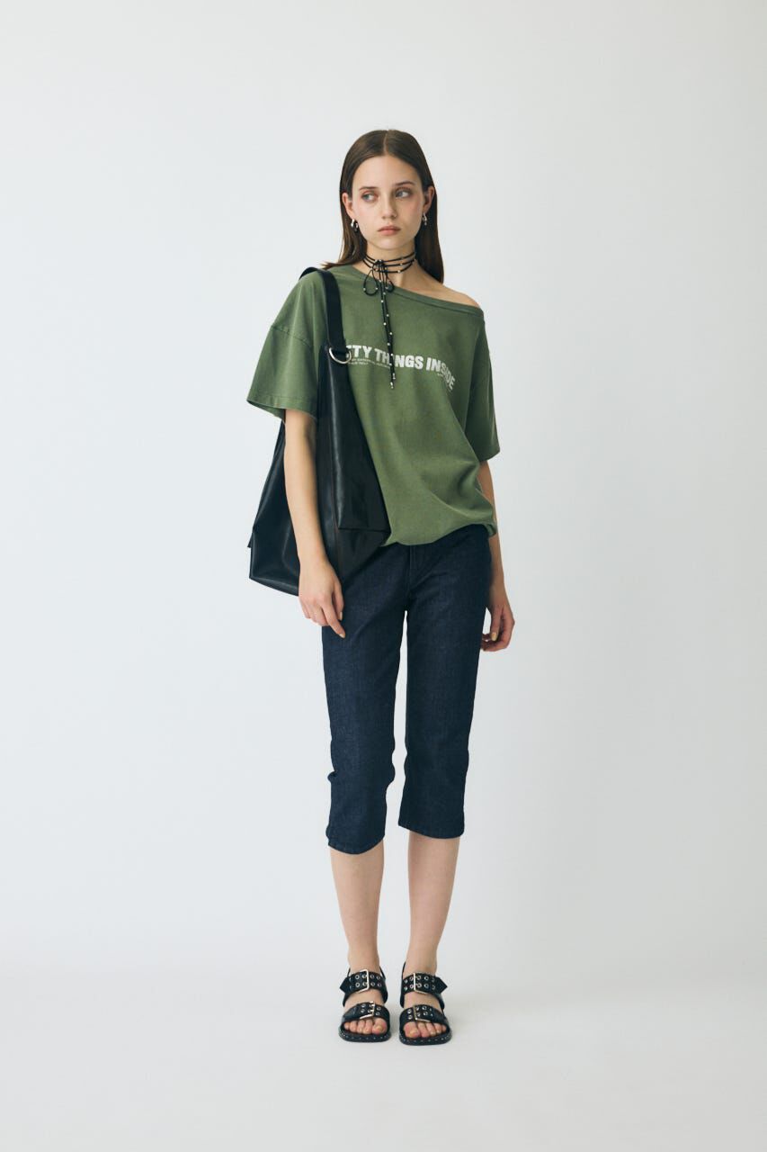 MOUSSY「ONE SHOULDER TEE」|Tシャツ・カットソー|
