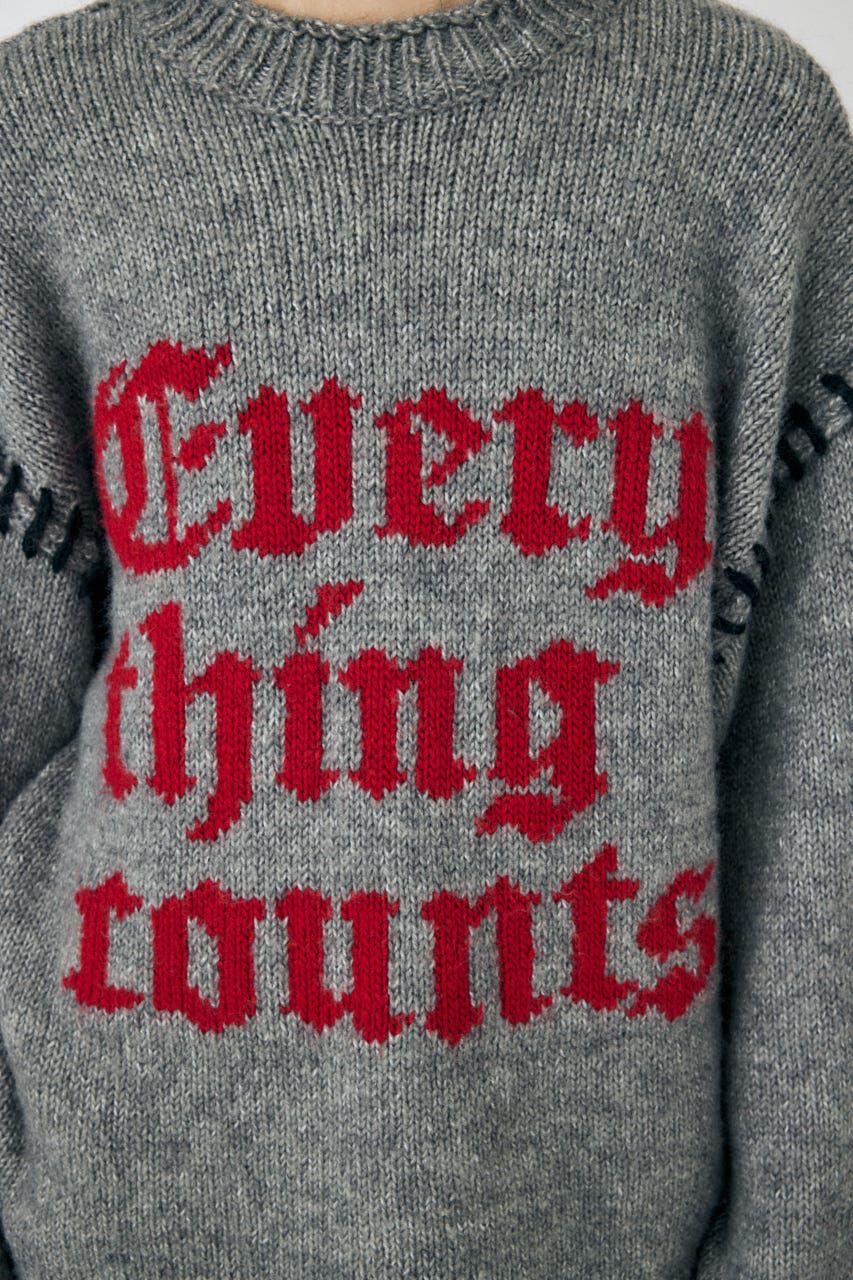 MOUSSY「KNITTED WORDS セーター」|ニット・セーター|