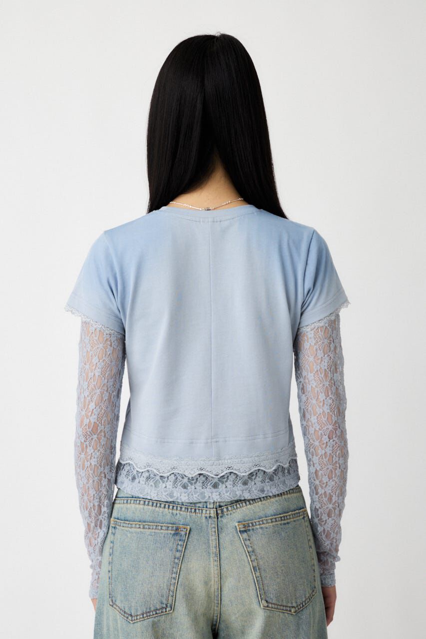 MOUSSY「LACE LAYER TEE」|Tシャツ・カットソー|