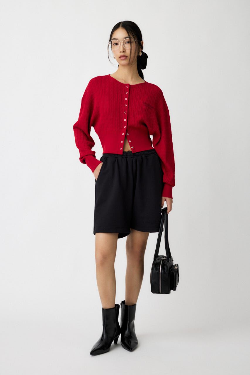 MOUSSY「EMBROIDERY SWEAT ショーツ」|その他|L/BLK1