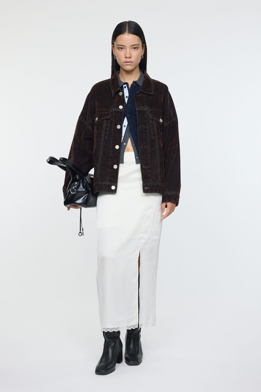 MOUSSY「OVERSIZED CORDUROY ジャケット」|デニムジャケット|