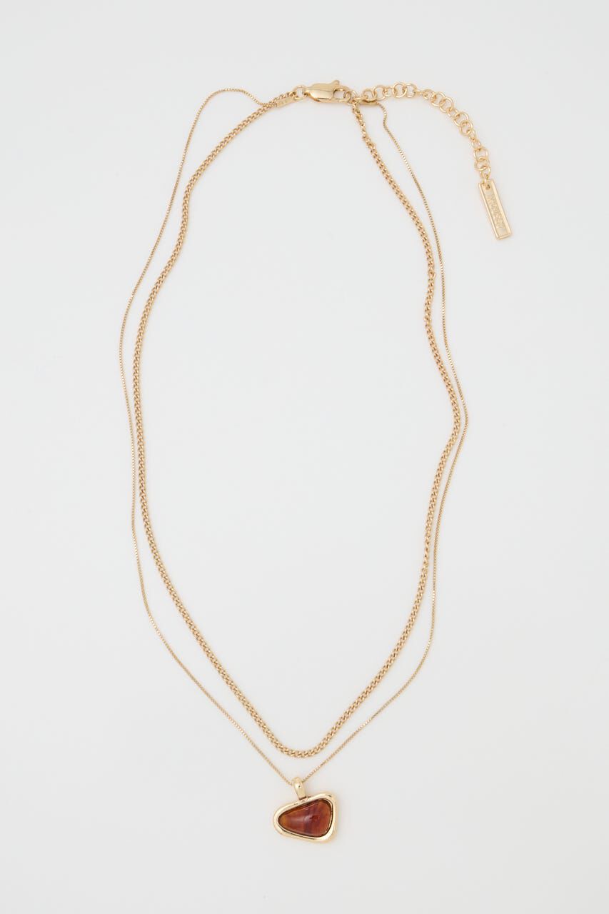 MOUSSY「CLEAR MARBLE ネックレス」|ネックレス|GLD
