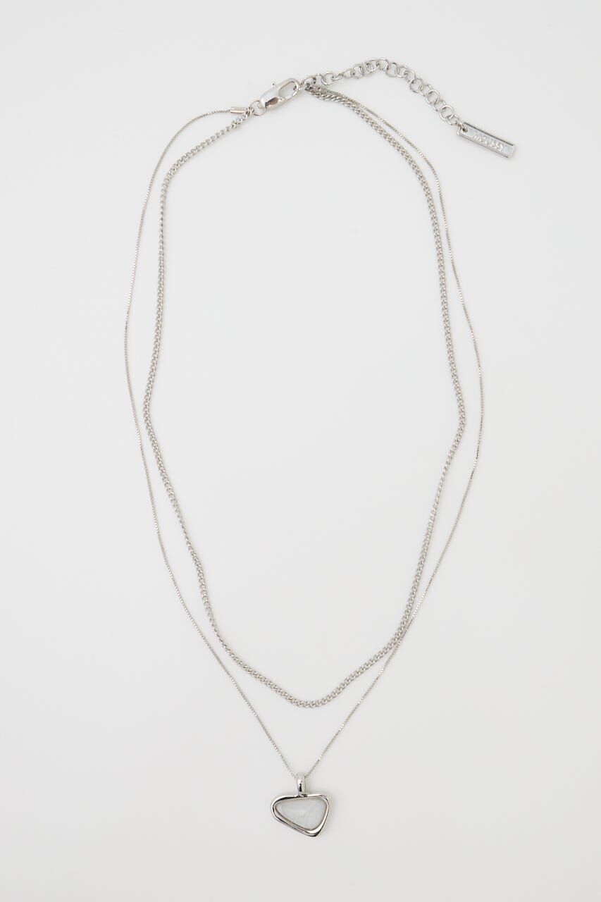 MOUSSY「CLEAR MARBLE ネックレス」|ネックレス|SLV