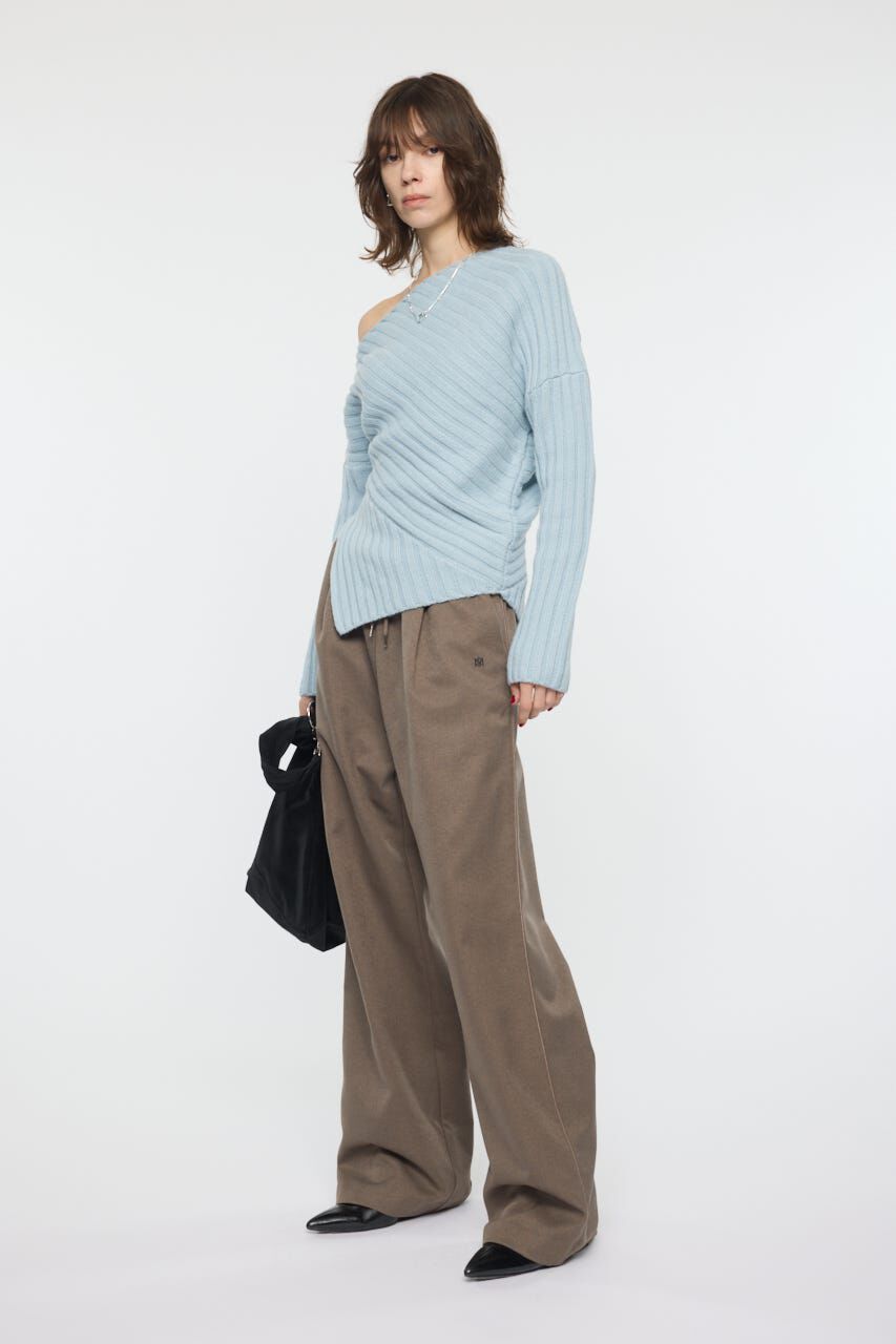 MOUSSY「ASYMMETRY RIB ニット」|ニット・セーター|