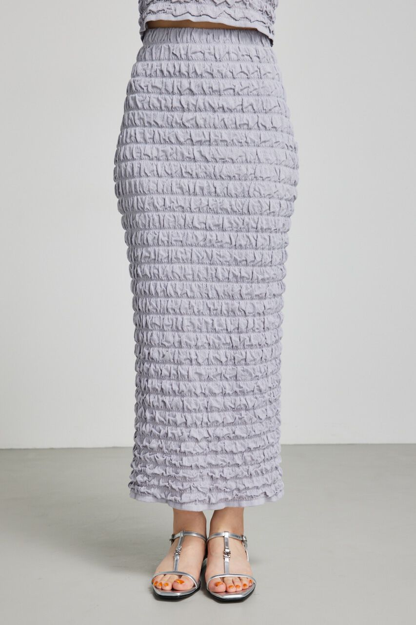 rienda「ポップコーンニットジャストウエストスカート」|スカート|