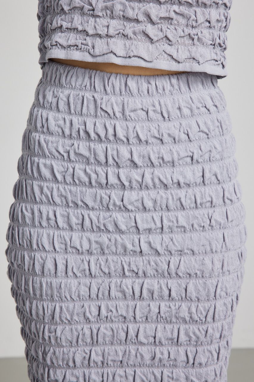 rienda「ポップコーンニットジャストウエストスカート」|スカート|