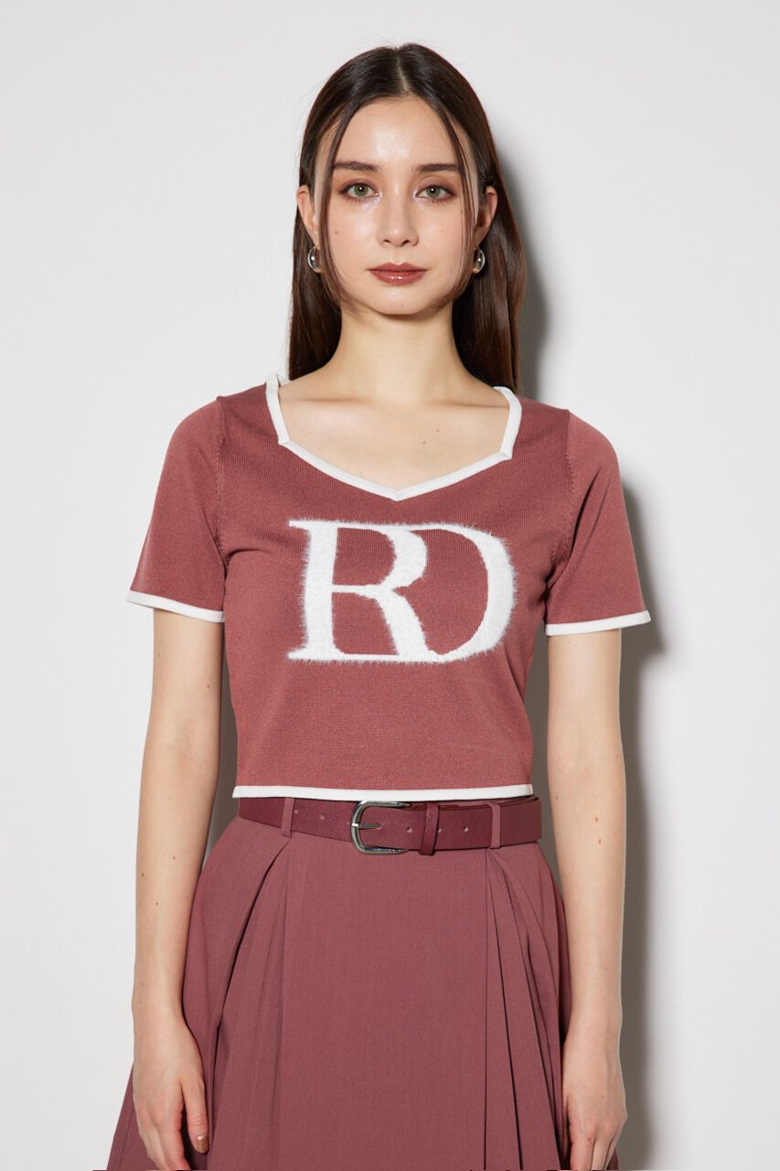 rienda「ビッグＲロゴニットトップス」|ニット・セーター|