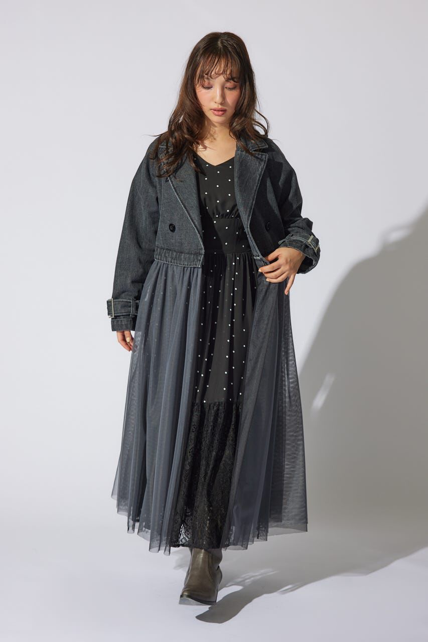 rienda「チュールコンビトレンチコート」|その他|