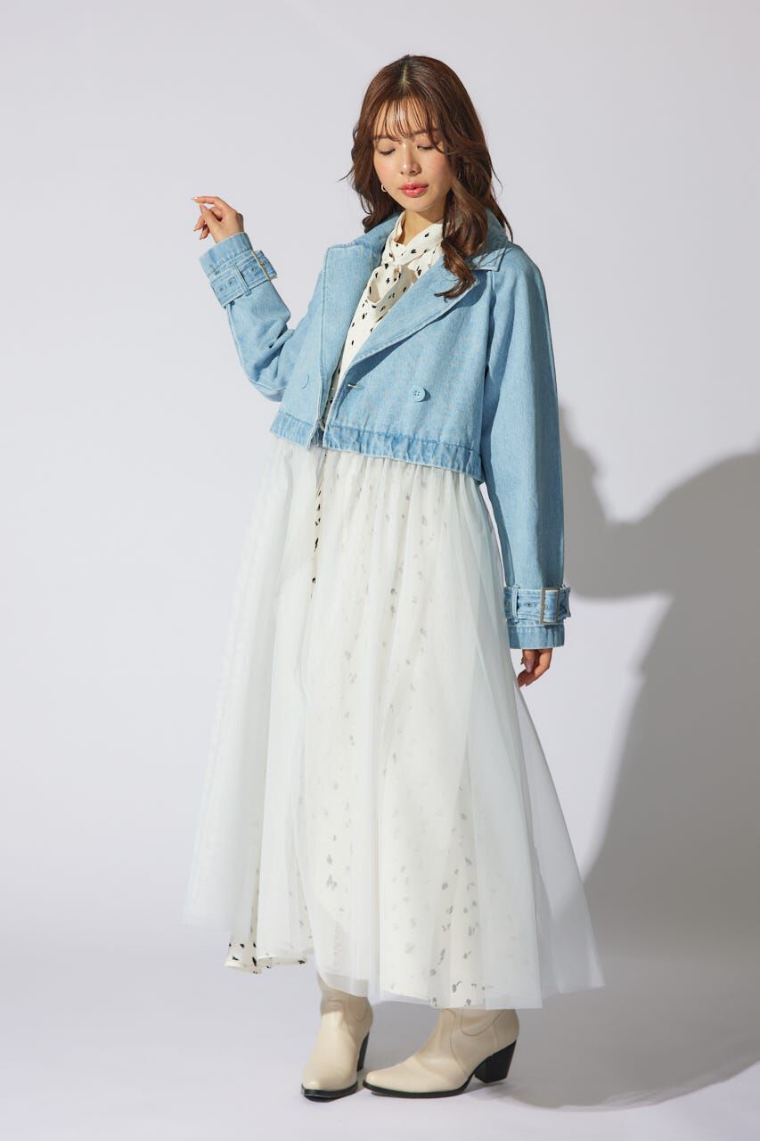 rienda「チュールコンビトレンチコート」|その他|