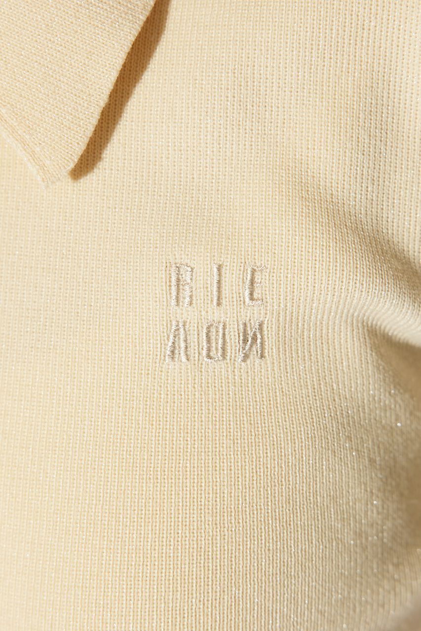 rienda「刺繍ロゴニットカーディガントップス」|ニット・セーター|