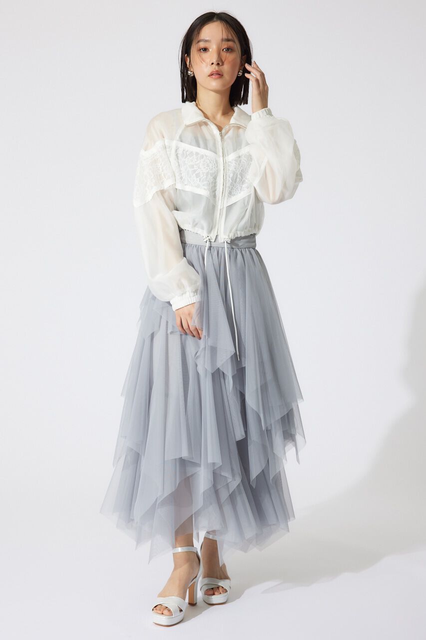 rienda「レースコンビシアーブルゾン」|ブルゾン・スタジャン|