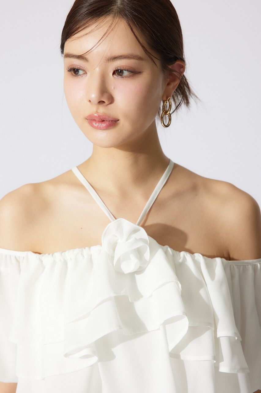 rienda「バルーンオフショルティアードブラウス」|シャツ・ブラウス|