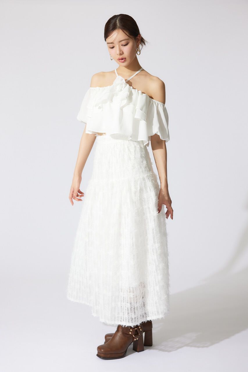 rienda「バルーンオフショルティアードブラウス」|シャツ・ブラウス|