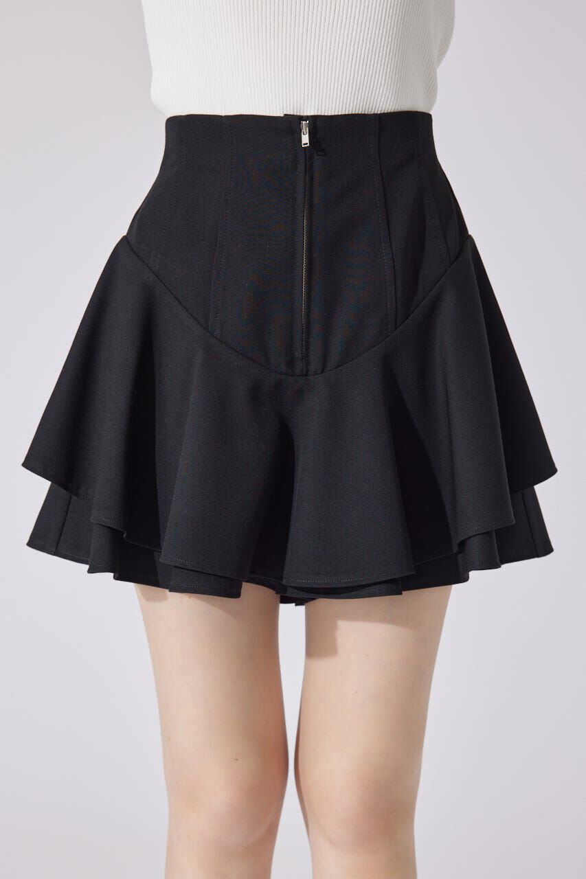 rienda「レイヤードヘムコルセットスコートショートパンツ」|その他|