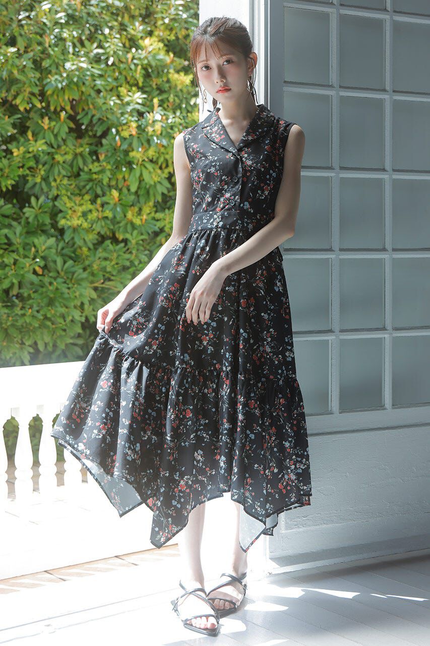 rienda「イレヘムシャツワンピース」|ワンピース|柄BLK5