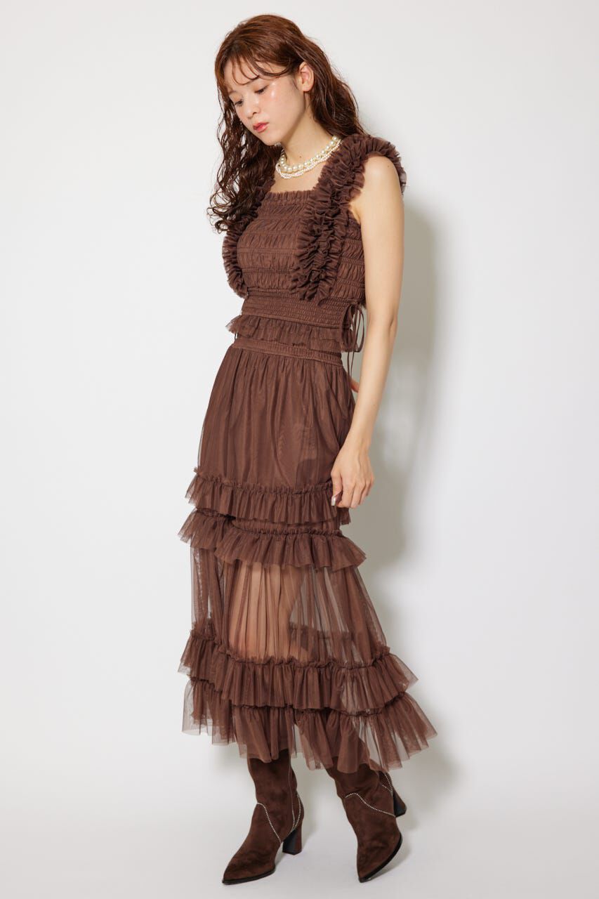 rienda「シアーチュールフリルブラウス」|シャツ・ブラウス|