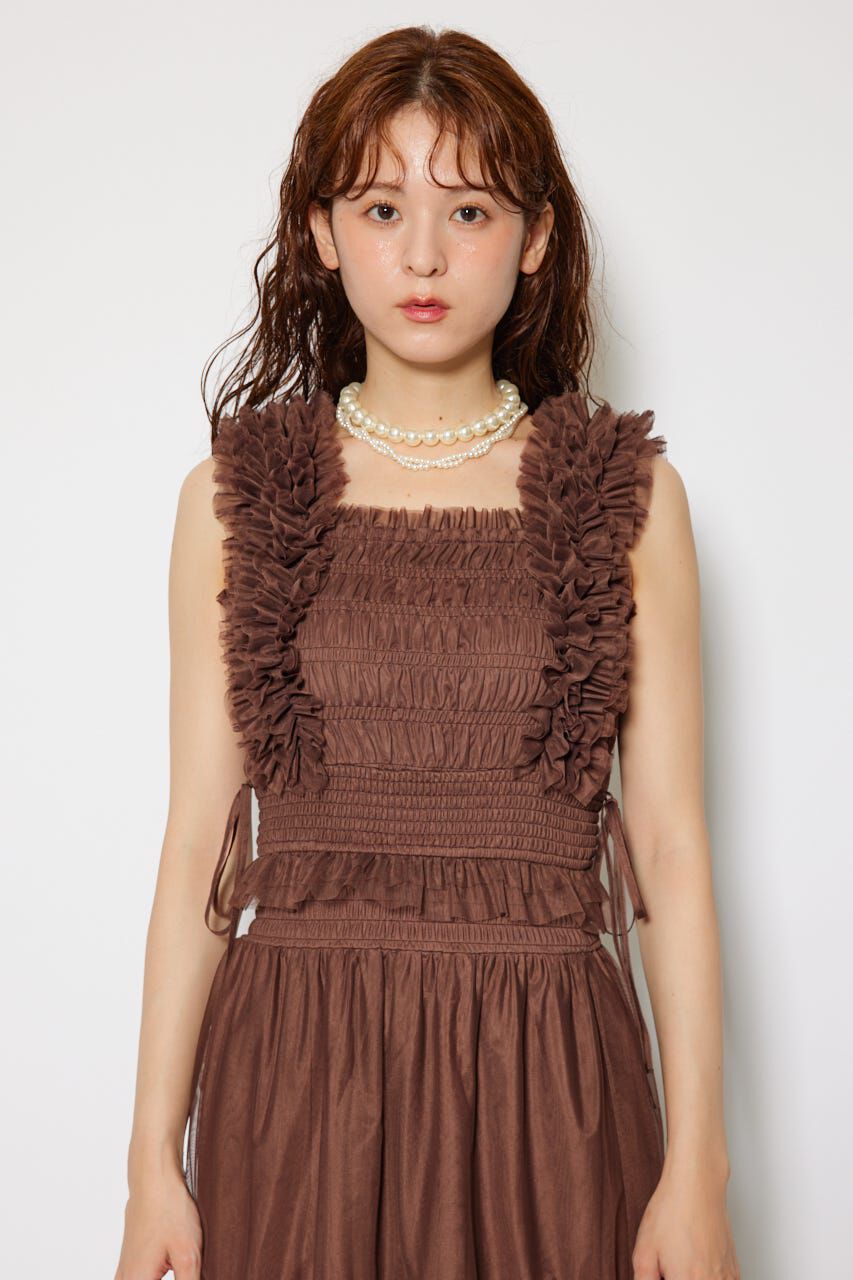 rienda「シアーチュールフリルブラウス」|シャツ・ブラウス|