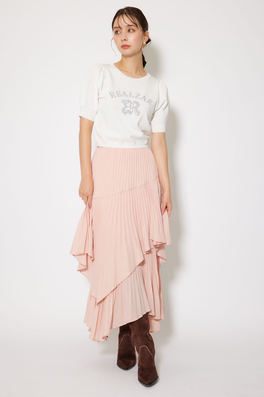 rienda「ジャガードロゴニットトップス」|ニット・セーター|