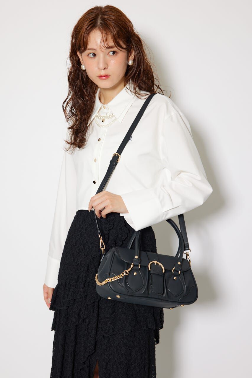 rienda「Bigバックルフラップバッグ」|その他|BLK