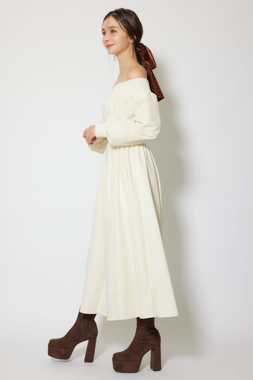 rienda「MA-1オフショルロングスリーブワンピース」|ワンピース|