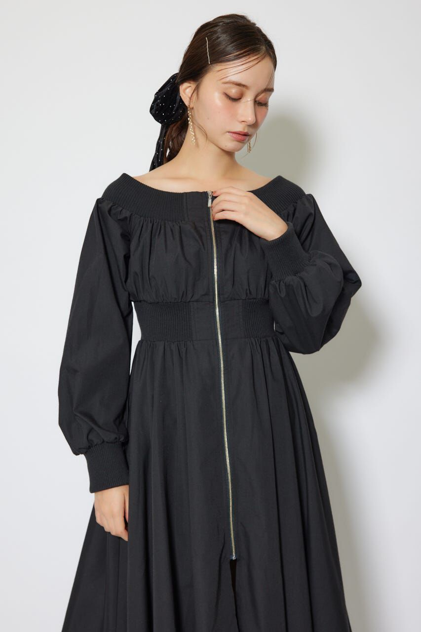 rienda「MA-1オフショルロングスリーブワンピース」|ワンピース|