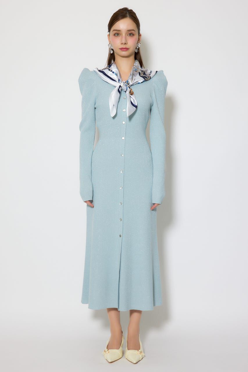 rienda「スカーフ付きマーメイドニットワンピース」|ワンピース|