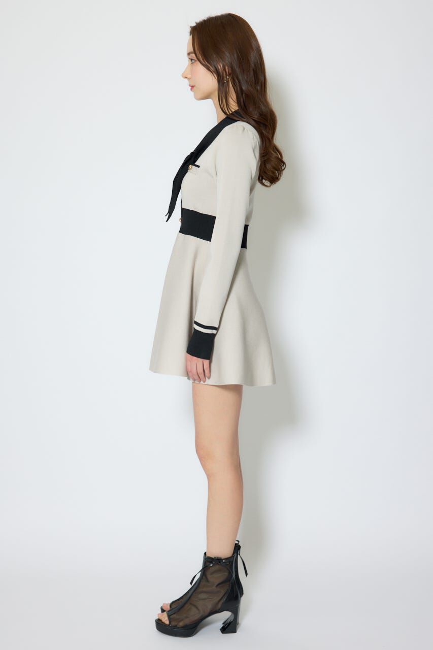 rienda「バイカラーミニニットワンピース」|ワンピース|