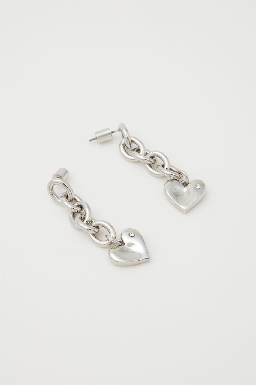 rienda「ニュアンスハートプレートピアス」|ピアス|