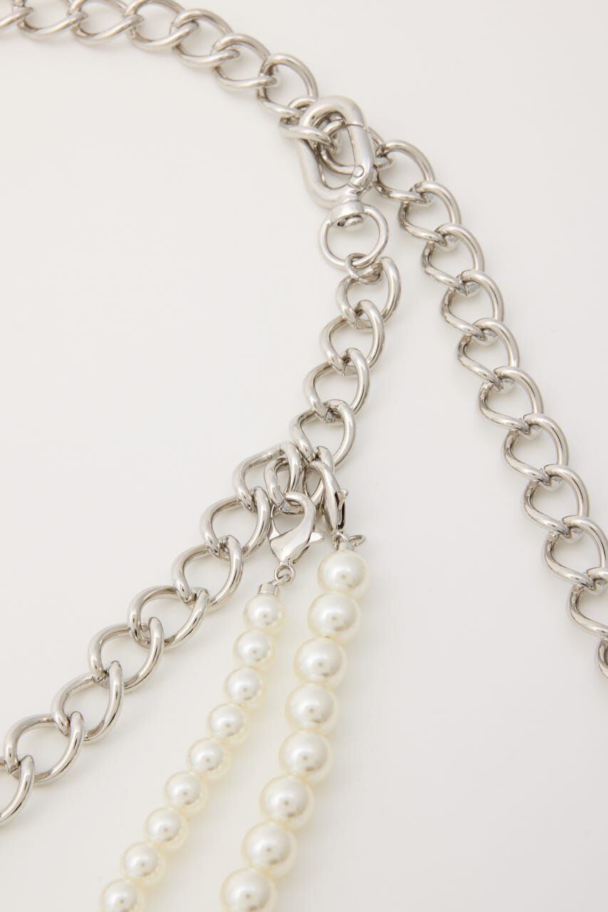 rienda「フェイクパールセットチェーンベルト」|ベルト|