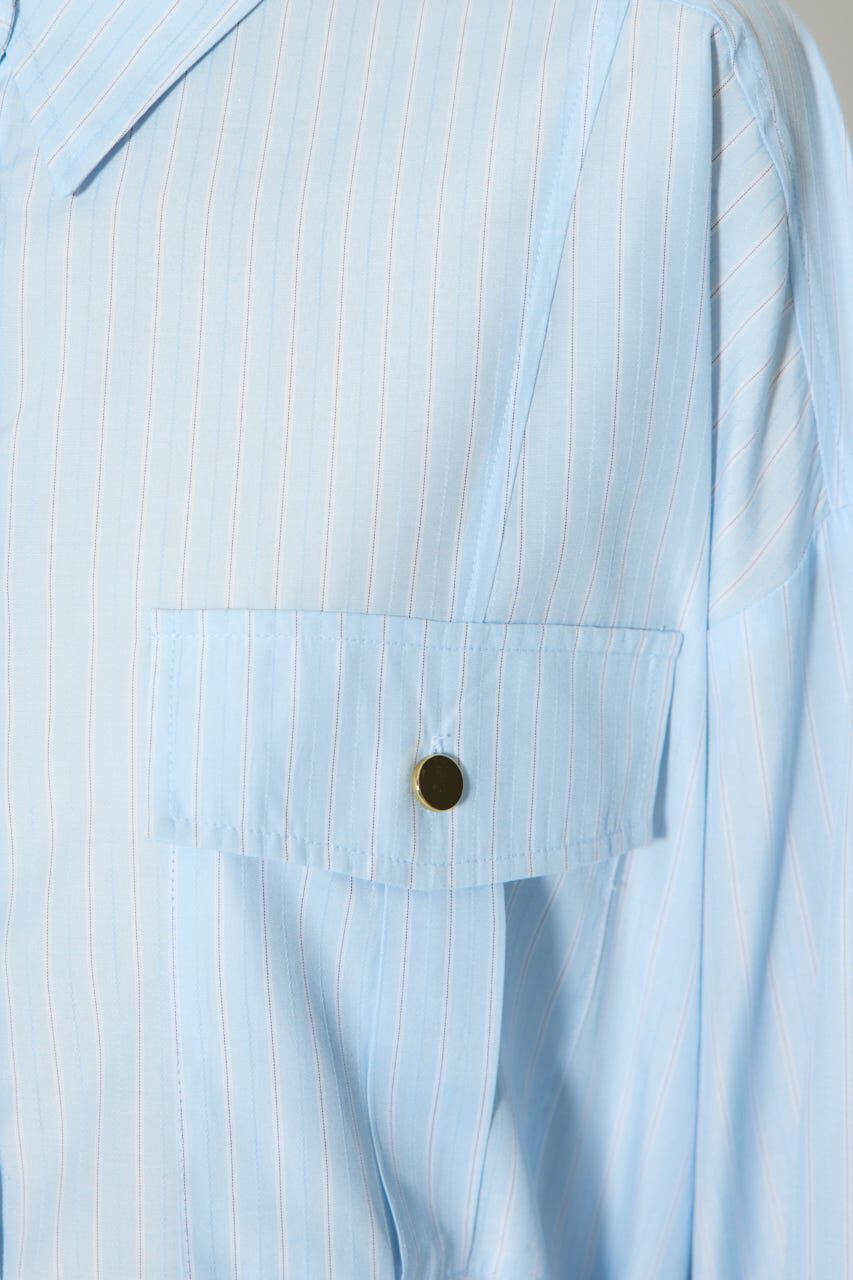 rienda「ベルトディティールビッグシャツ」|シャツ・ブラウス|