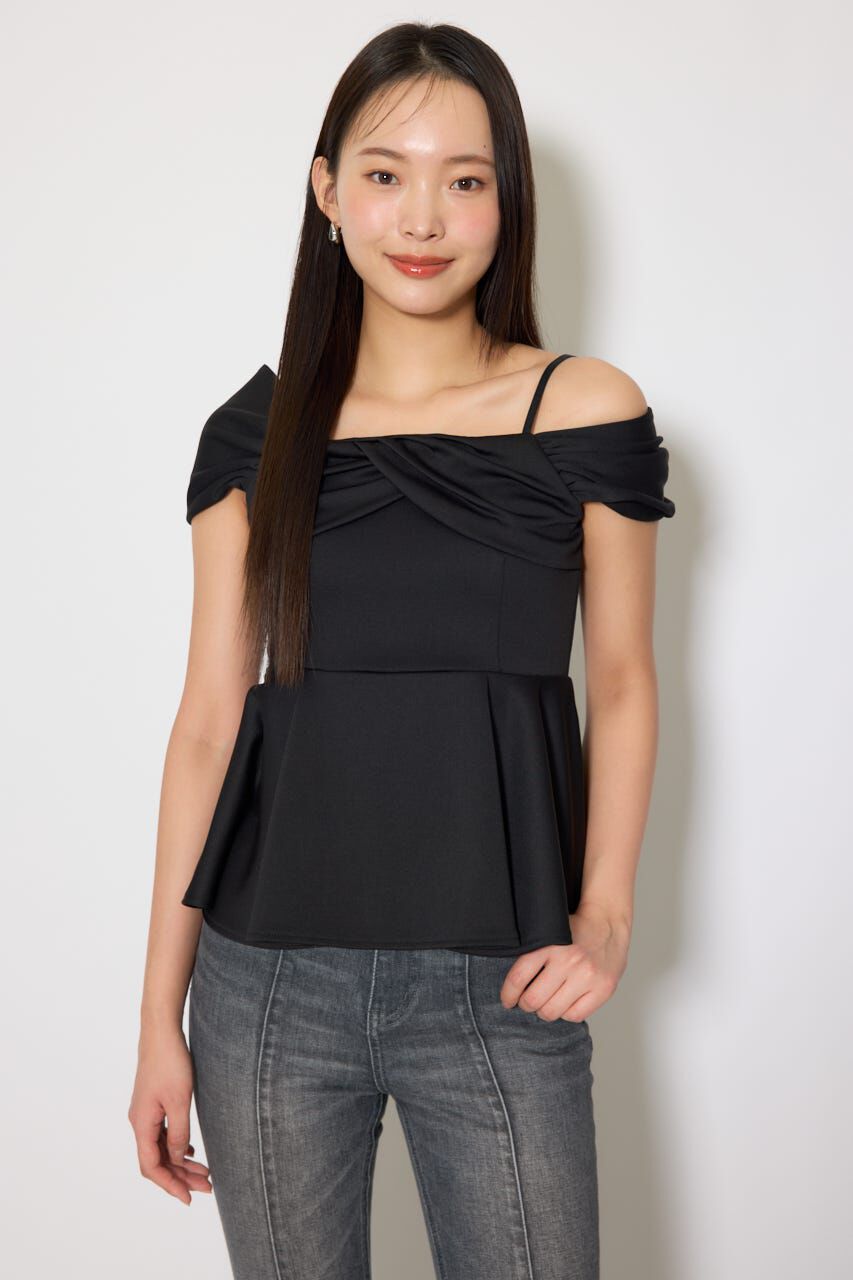 rienda「ワンショルペプラムカットトップス」|Tシャツ・カットソー|