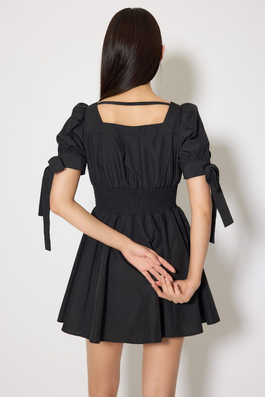 rienda「リボンスリーブフレアミニワンピース」|ワンピース|