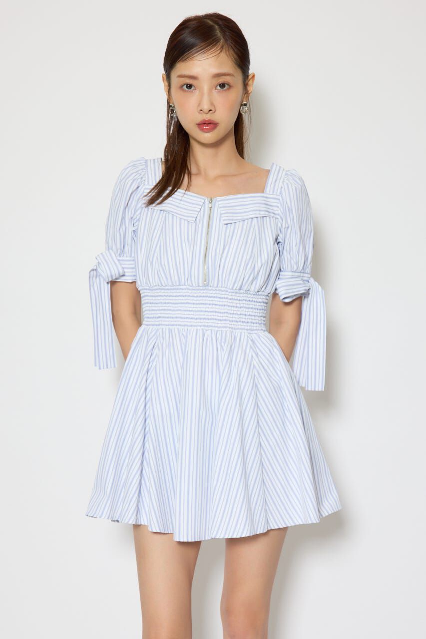 rienda「リボンスリーブフレアミニワンピース」|ワンピース|Multi_1