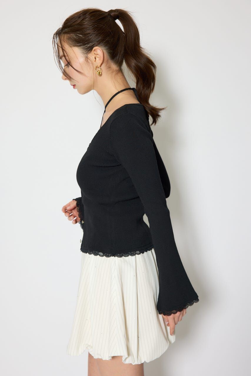 rienda「レースディティールニットカーディガンセット」|ニット・セーター|