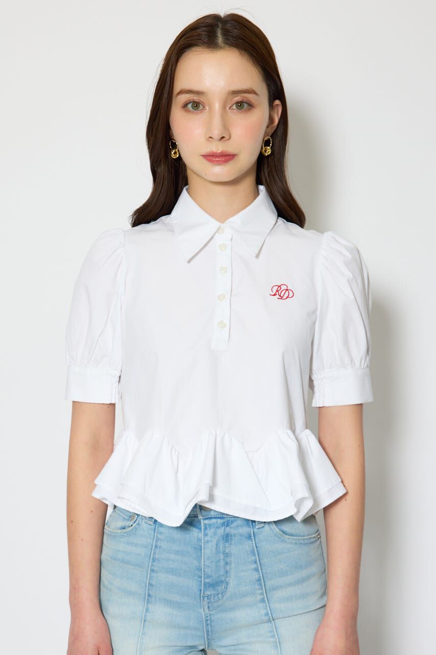 rienda「ボリュームフリルヘムブラウス」|シャツ・ブラウス|