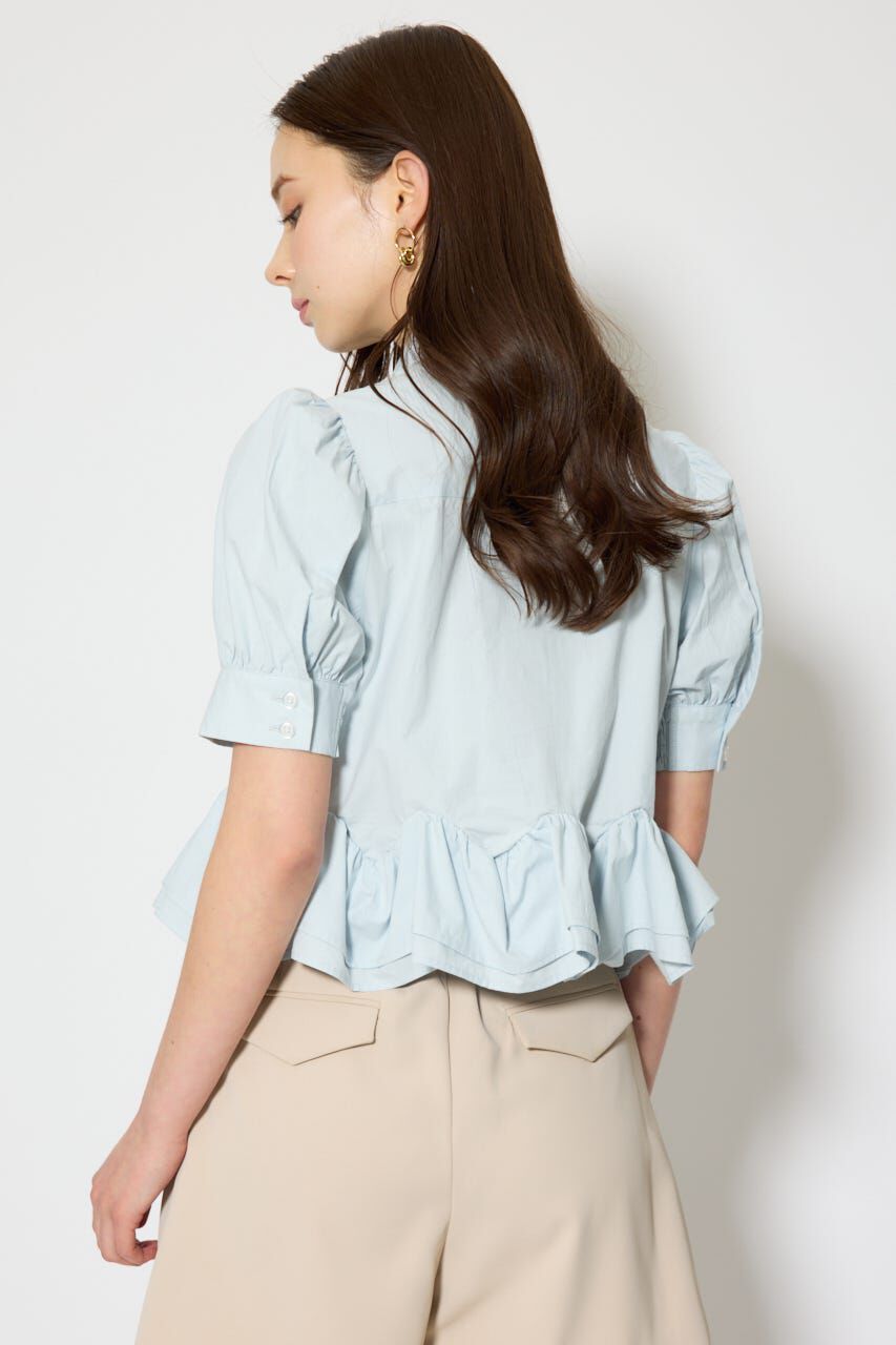 rienda「ボリュームフリルヘムブラウス」|シャツ・ブラウス|