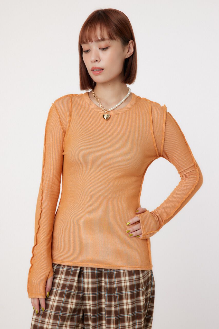 RODEO CROWNS「STITCH SLIM リブトップス」|Tシャツ・カットソー|