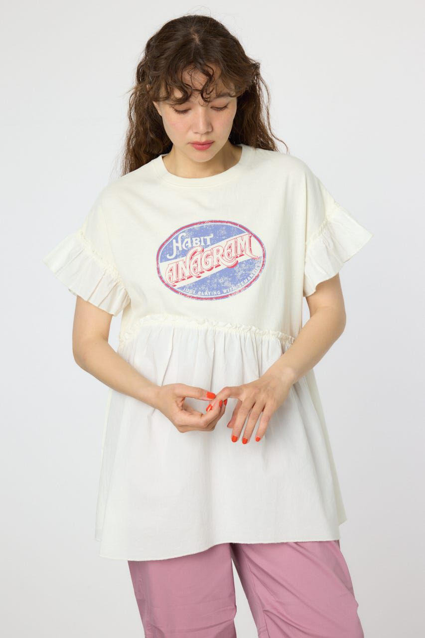 RODEO CROWNS「オーバルプリントドッキングフリルチュニック」|タンクトップ|