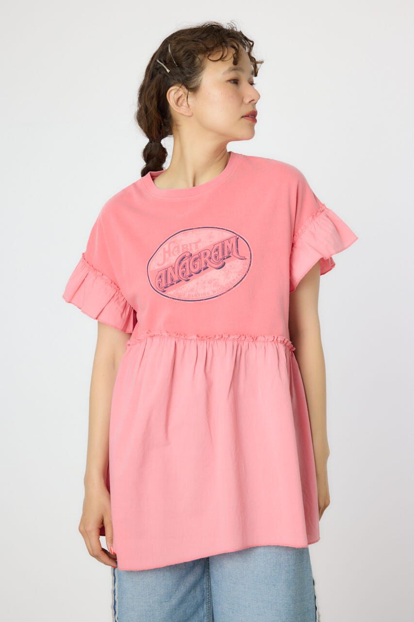 RODEO CROWNS「オーバルプリントドッキングフリルチュニック」|タンクトップ|