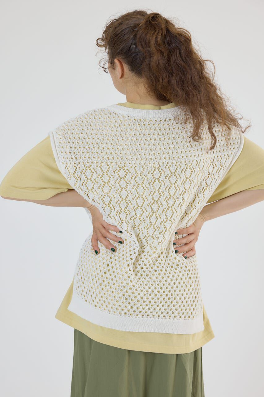 RODEO CROWNS「2WAY パッチワークニットベスト」|タンクトップ|