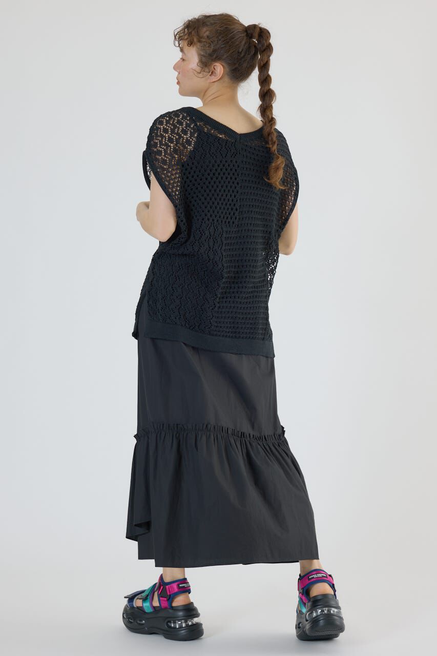 RODEO CROWNS「2WAY パッチワークニットベスト」|タンクトップ|