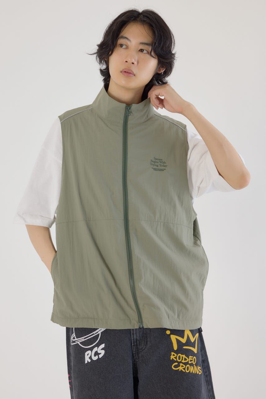 RODEO CROWNS「ドロストスタンドネックベスト」|ダウンベスト・ベスト|L/KHA1