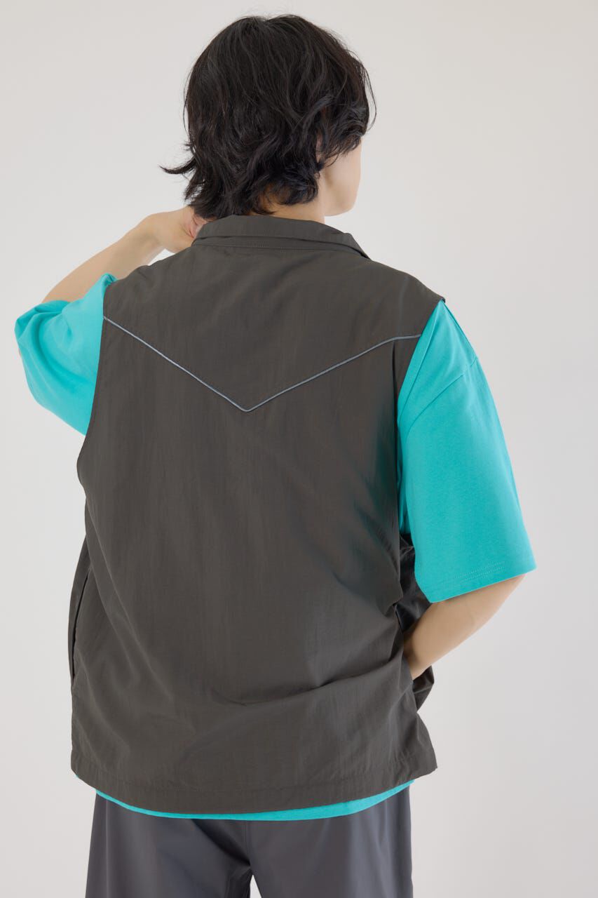 RODEO CROWNS「ドロストスタンドネックベスト」|ダウンベスト・ベスト|