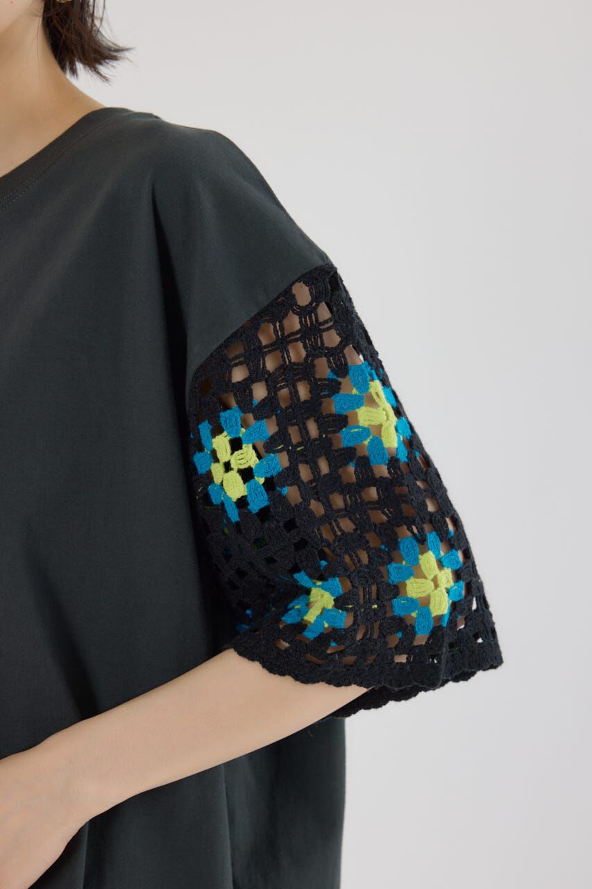 RODEO CROWNS「FLOWERクロシェドッキングTシャツ」|Tシャツ・カットソー|