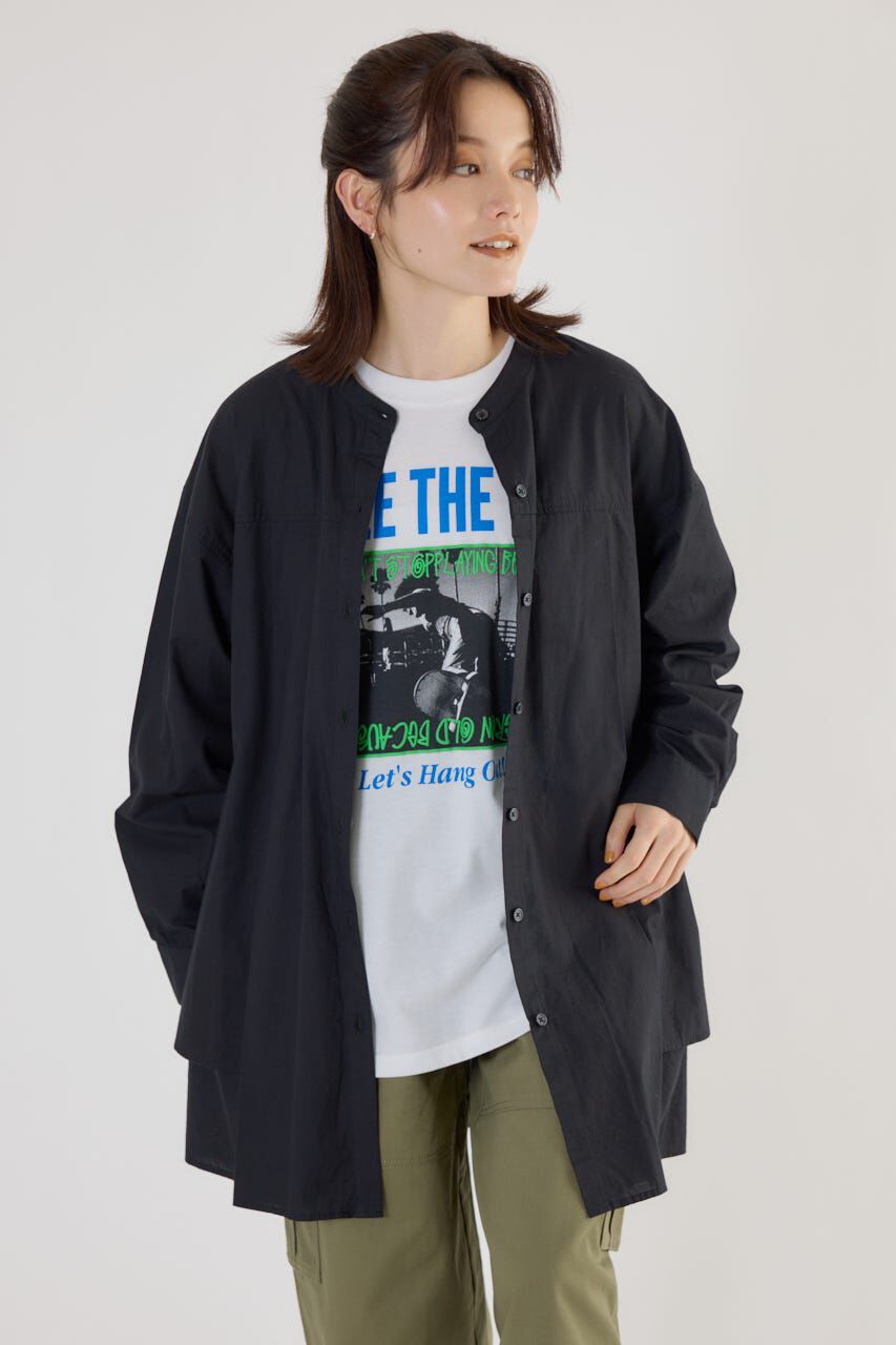 RODEO CROWNS「サイドティアードシャツチュニック」|ワンピース|BLK