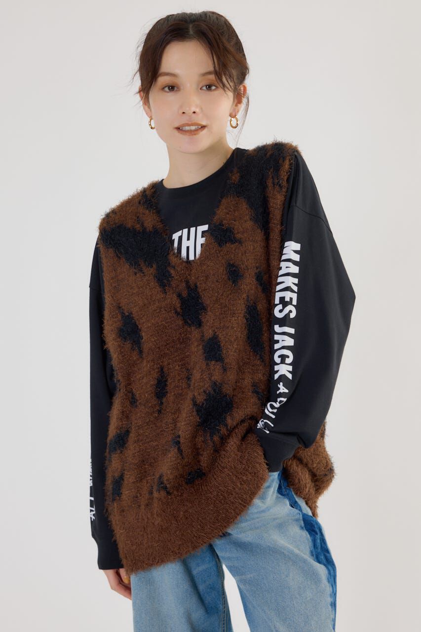 RODEO CROWNS「シャギーニットベスト」|ニット・セーター|