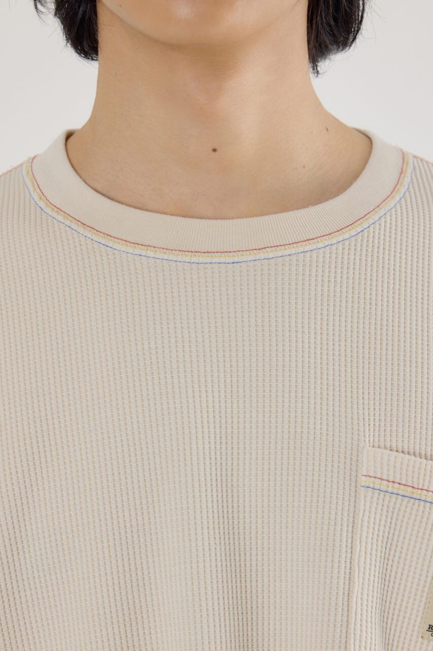 RODEO CROWNS「ピグメントワッフルトップス」|Tシャツ・カットソー|