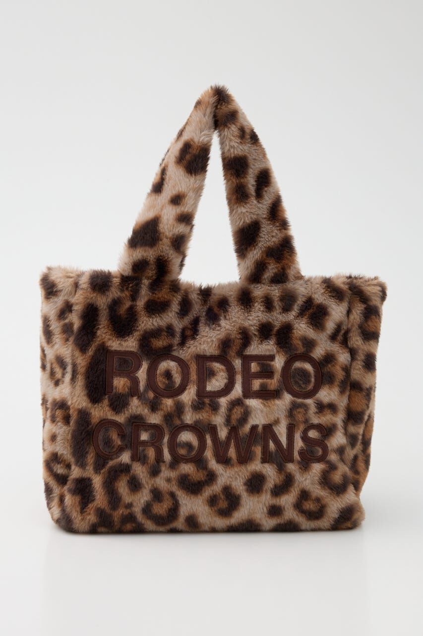 RODEO CROWNS「フェイクファーパッチロゴトート」|その他|柄BRN5
