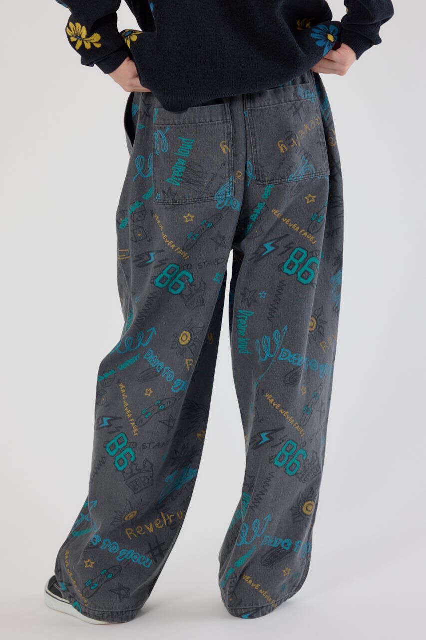 RODEO CROWNS「グラフィティーワイドデニムパンツ」|デニム|